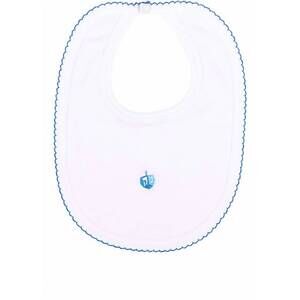 NEW BABY THREADS hannukah "dreidel" bib in white